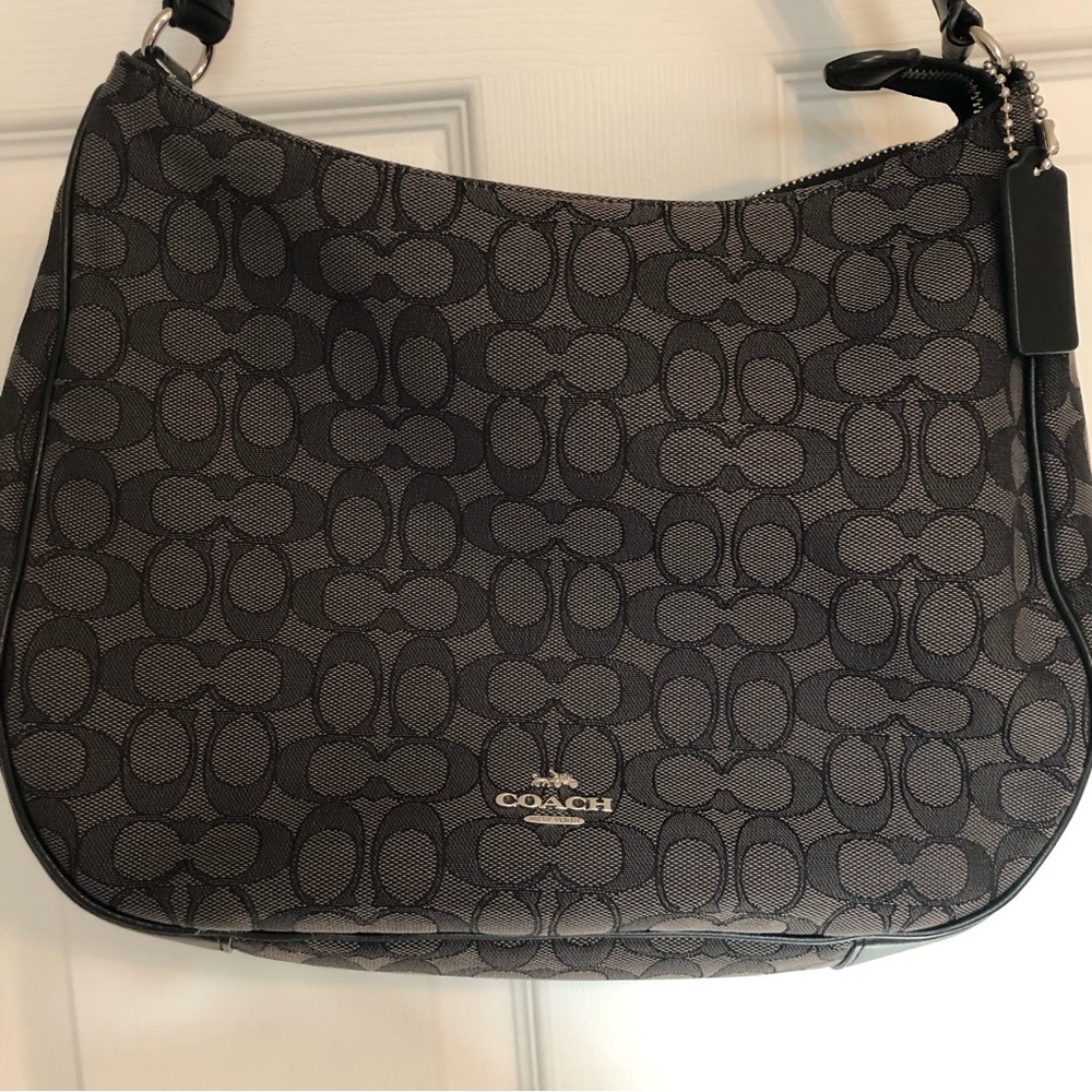 Coach F29959 Purse Zip Shoulder Tote in Signature C Jacquard Hobo Hand Bag